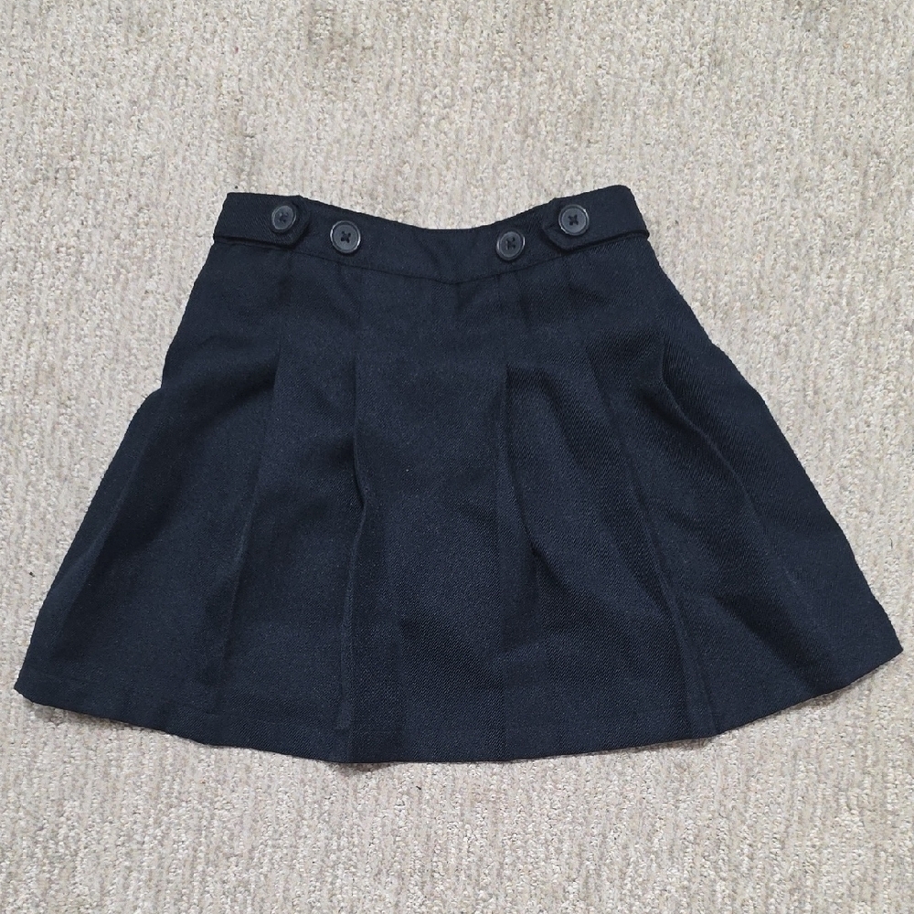 Chaps Navy Pleated Kids Skirt